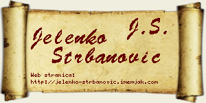 Jelenko Štrbanović vizit kartica